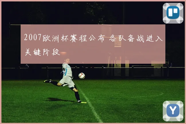 2007欧洲杯赛程公布 各队备战进入关键阶段